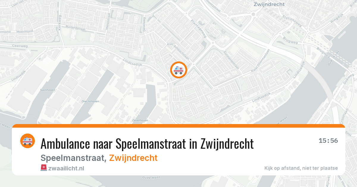 Ambulance naar Speelmanstraat in Zwijndrecht — 23 jun 2026
