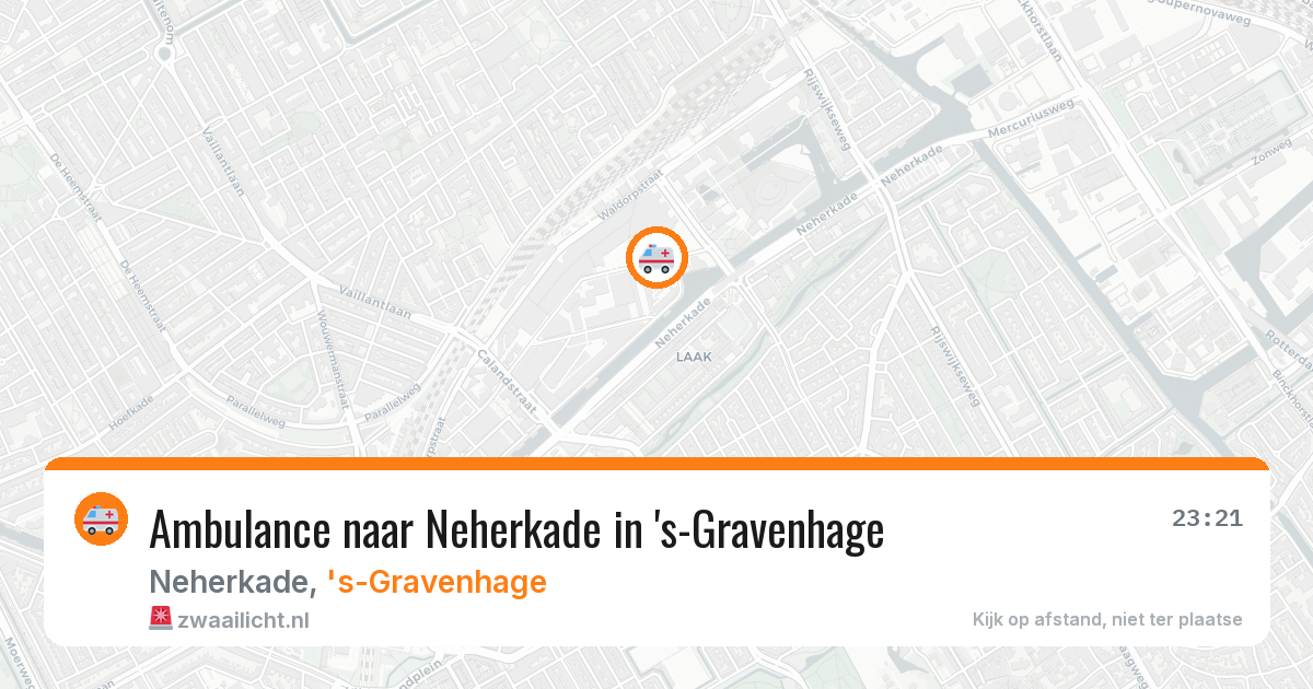 Ambulance naar Neherkade in 's-Gravenhage — 22 apr 2026