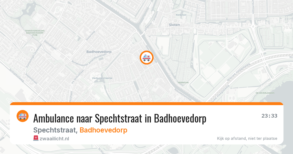 Ambulance naar Spechtstraat in Badhoevedorp — 18 mrt 2026