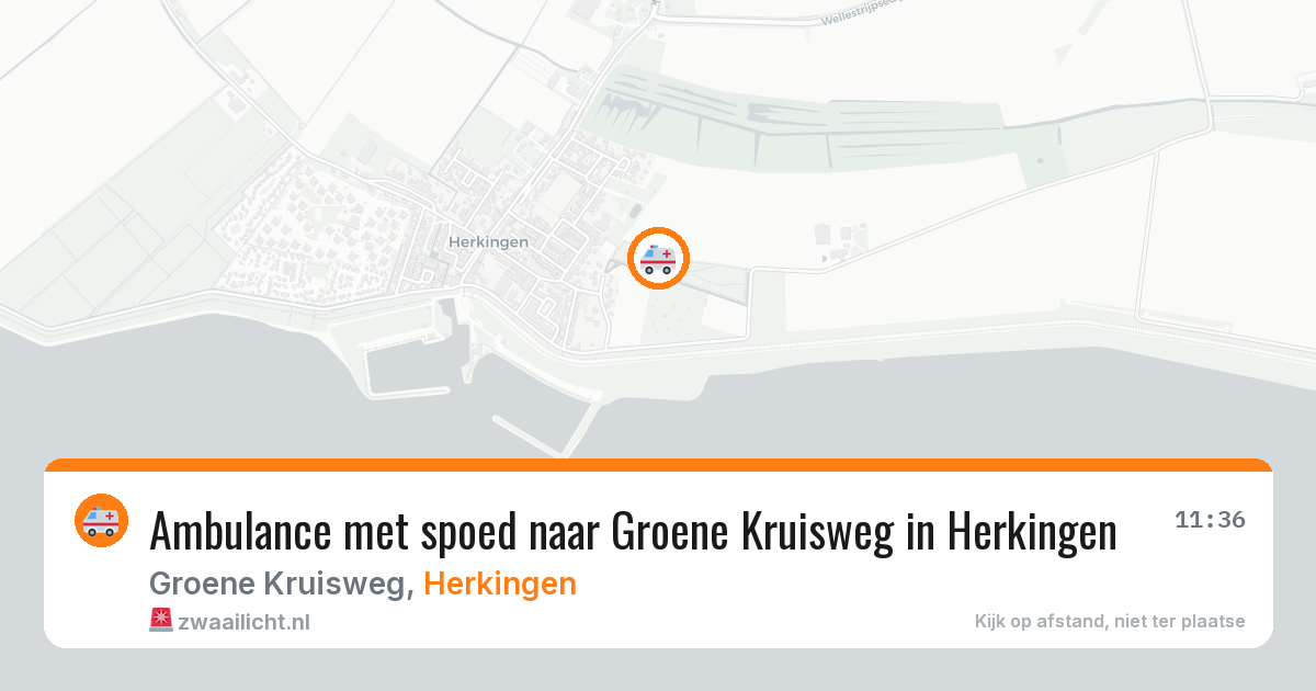 Ambulance met spoed naar Groene Kruisweg in Herkingen — 5 jul 2026