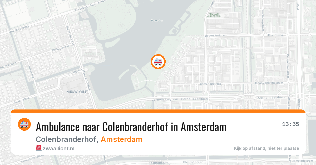 Ambulance naar Colenbranderhof in Amsterdam — 18 jul 2026