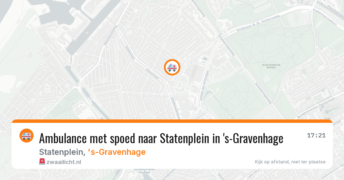Ambulance met spoed naar Statenplein in 's-Gravenhage — 17 jul 2026
