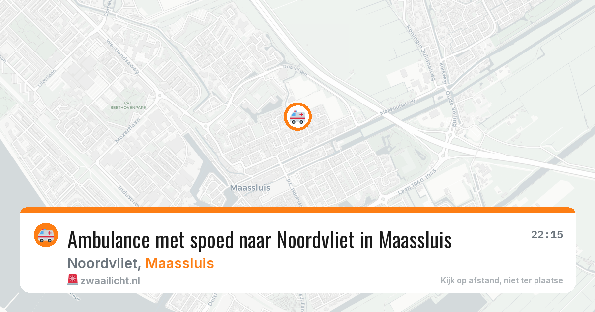 Ambulance met spoed naar Noordvliet in Maassluis — 21 jun 2026