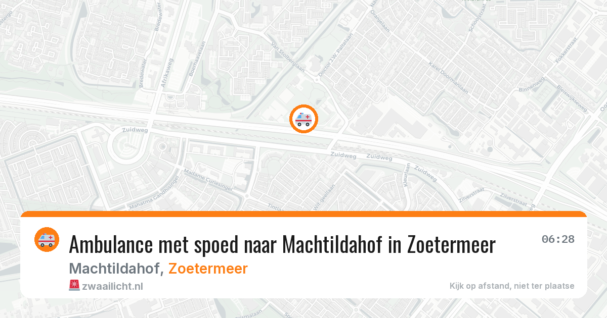Ambulance met spoed naar Machtildahof in Zoetermeer — 13 jul 2026