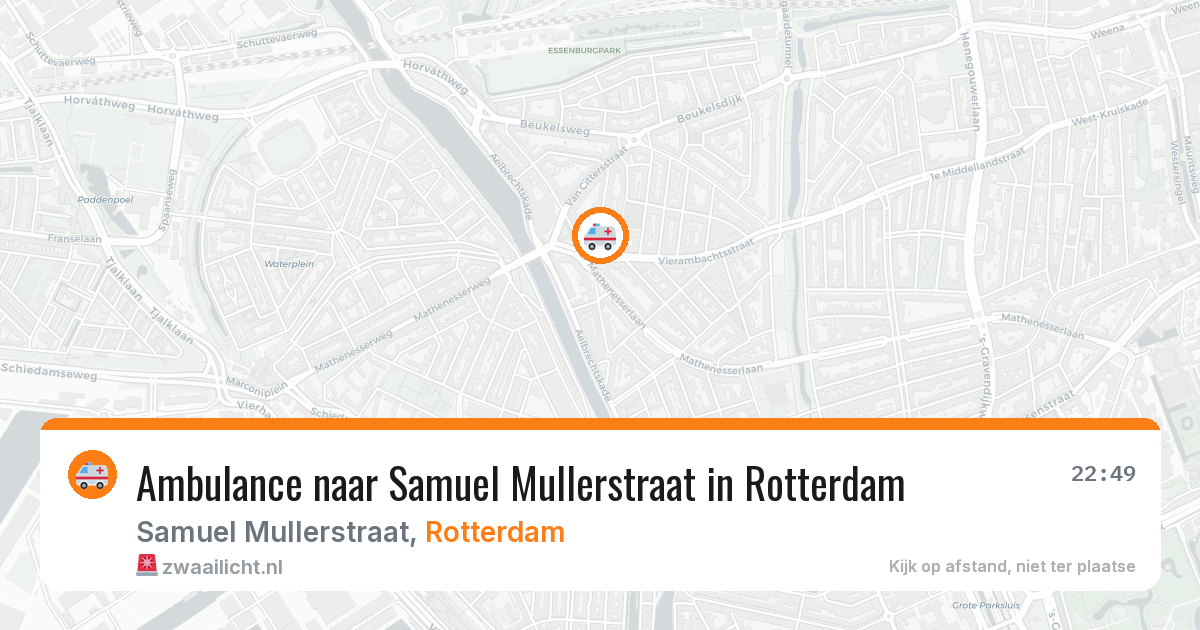 Ambulance naar Samuel Mullerstraat in Rotterdam — 6 aug 2026