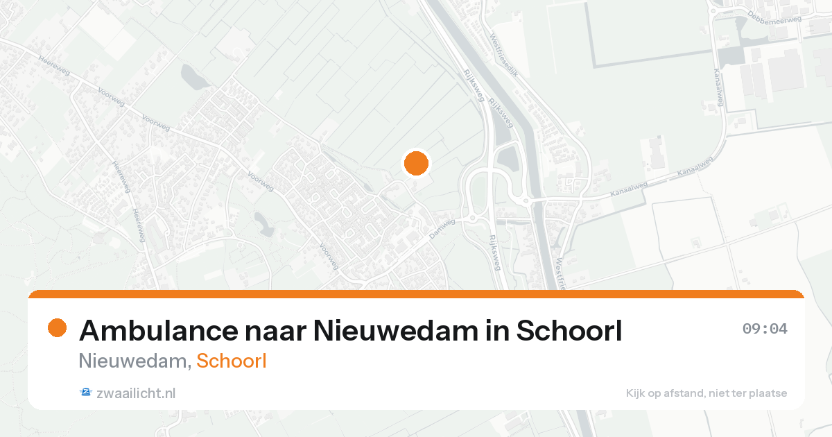 Ambulance naar Nieuwedam in Schoorl — 21 aug 2026