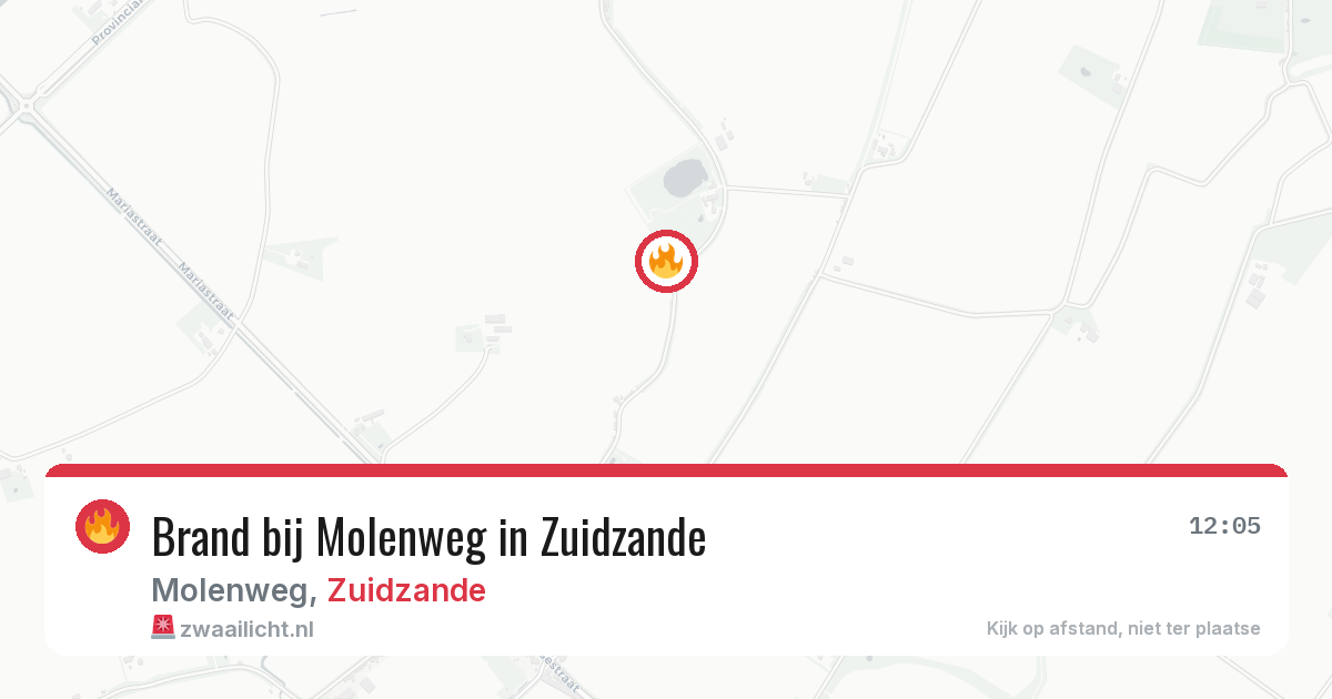 Brand bij Molenweg in Zuidzande — 9 mrt 2026