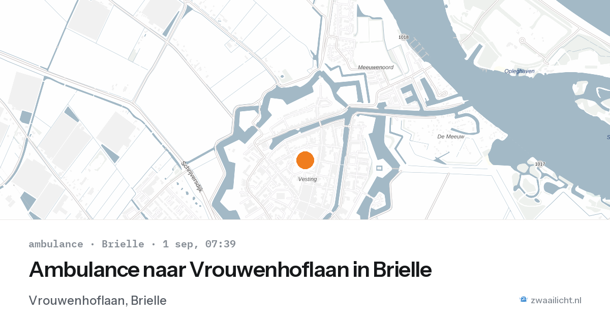 Ambulance naar Vrouwenhoflaan in Brielle — 1 sep 2026