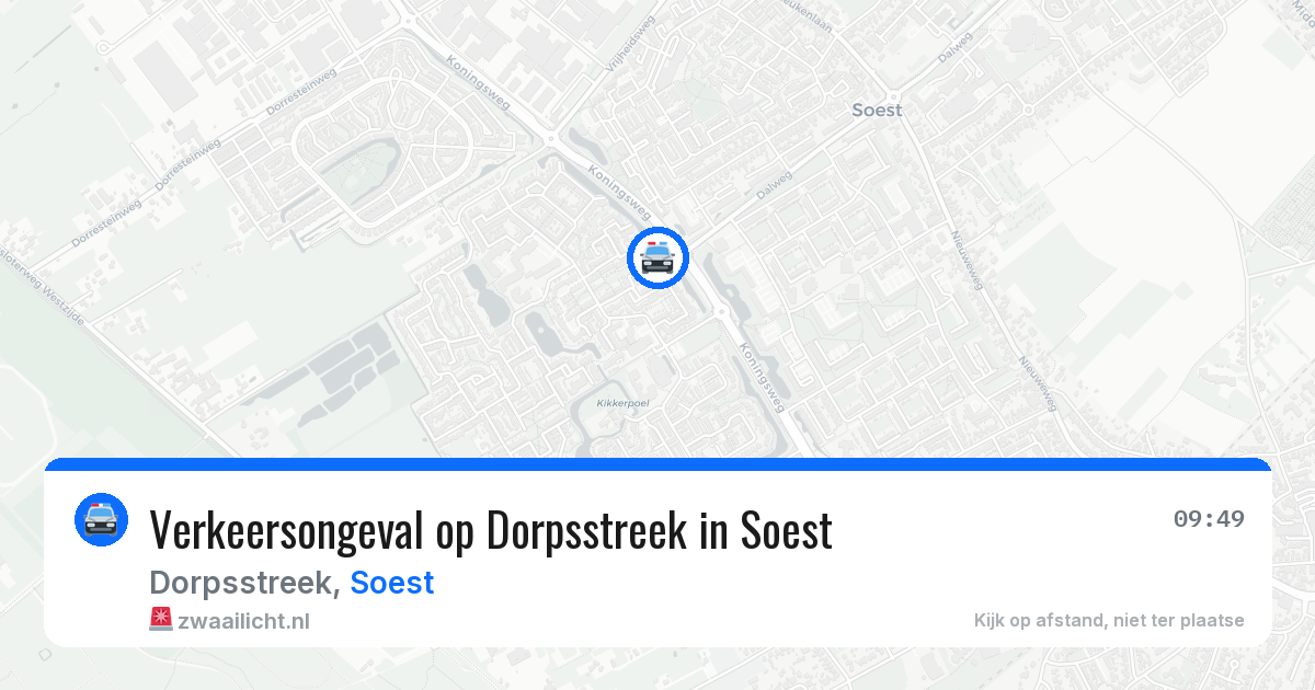Verkeersongeval op Dorpsstreek in Soest — 15 mrt 2026