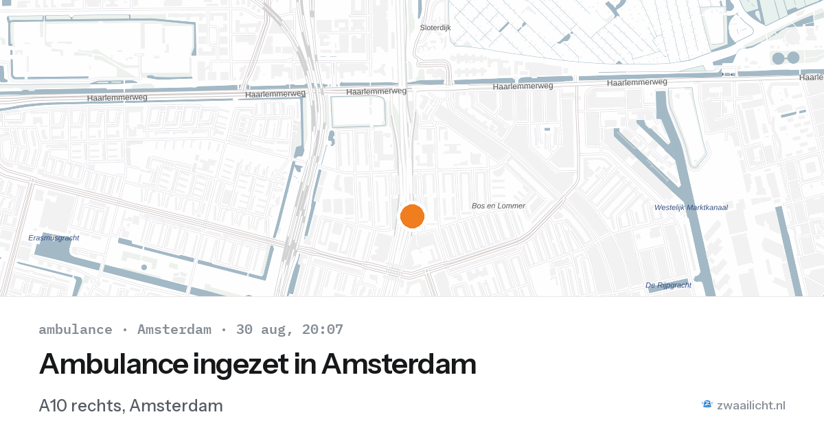 Ambulance ingezet in Amsterdam — 30 aug 2026