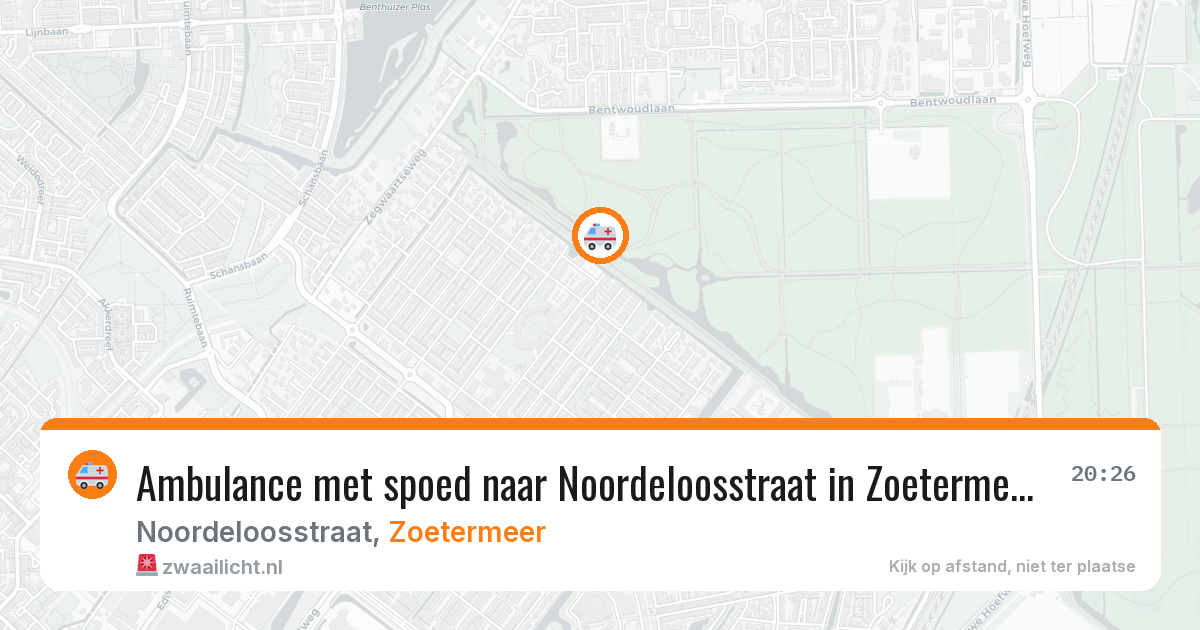 Ambulance met spoed naar Noordeloosstraat in Zoetermeer — 8 jun 2026