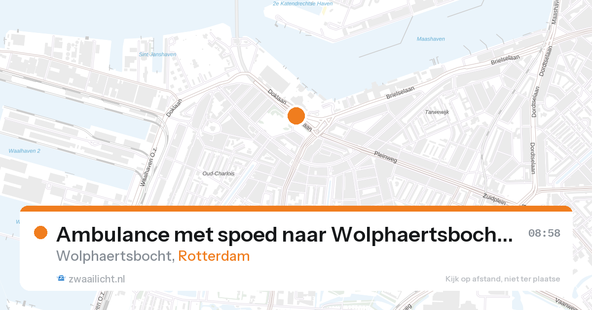 Ambulance met spoed naar Wolphaertsbocht in Rotterdam — 28 aug 2026