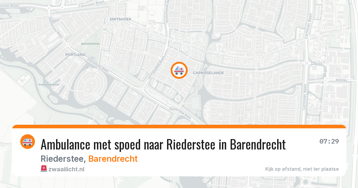Ambulance met spoed naar Riederstee in Barendrecht — 21 apr 2026
