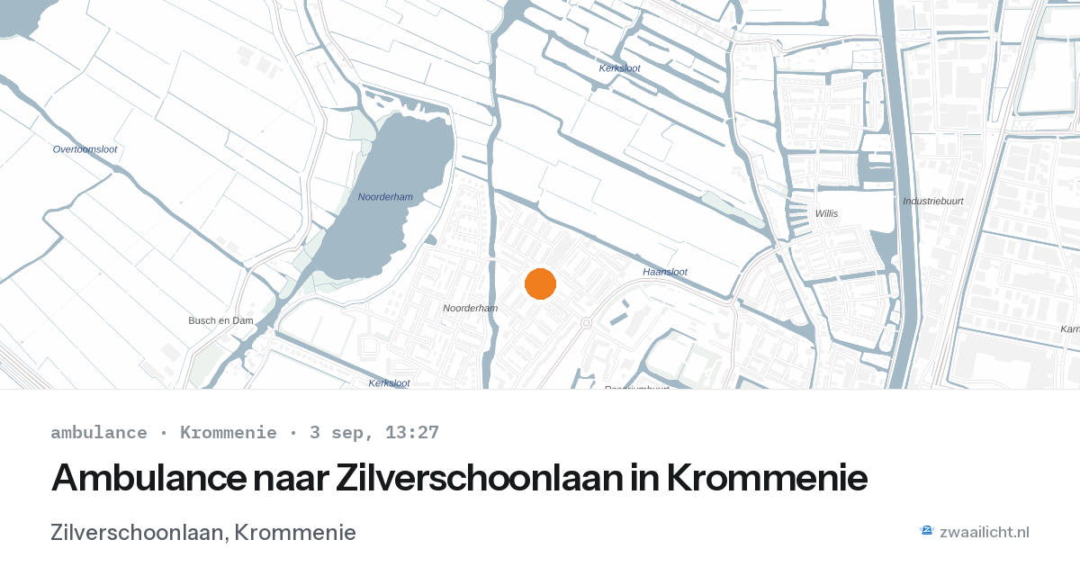Ambulance naar Zilverschoonlaan in Krommenie — 3 sep 2026