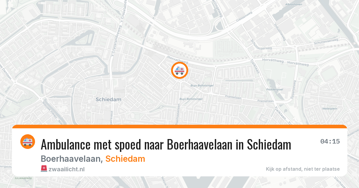 Ambulance met spoed naar Boerhaavelaan in Schiedam — 5 jul 2026