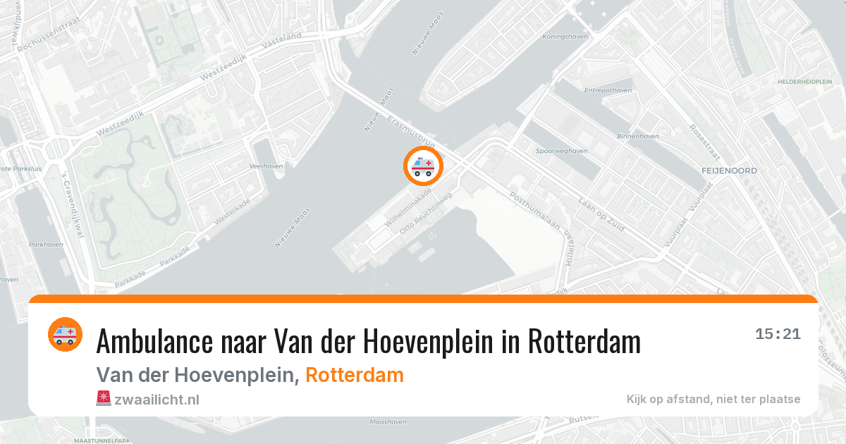 Ambulance naar Van der Hoevenplein in Rotterdam — 7 jun 2026