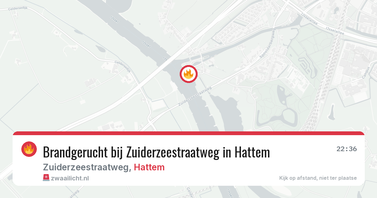 Brandgerucht bij Zuiderzeestraatweg in Hattem — 29 jul 2026