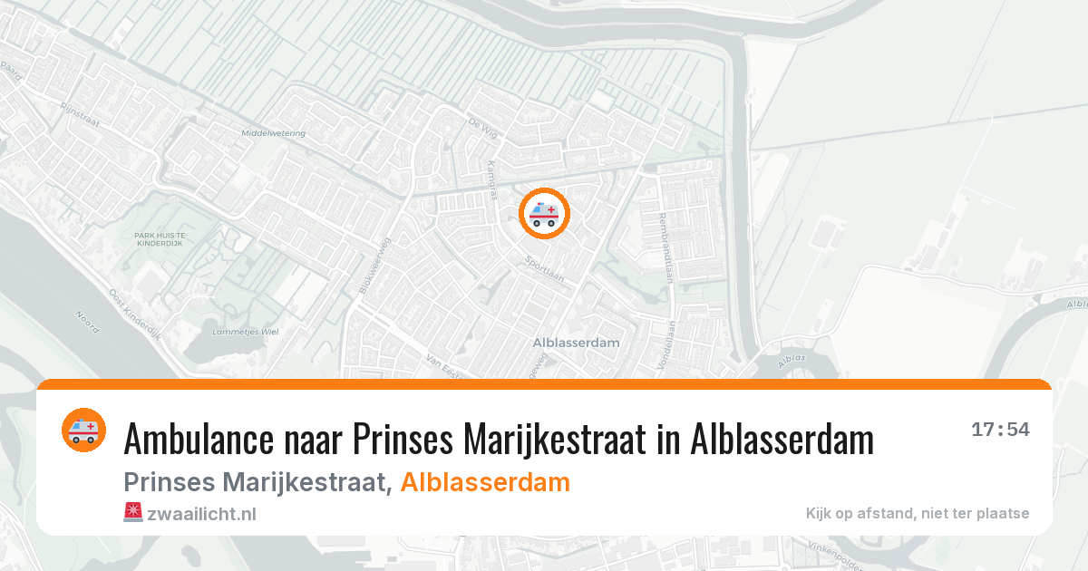 Ambulance naar Prinses Marijkestraat in Alblasserdam — 11 apr 2026