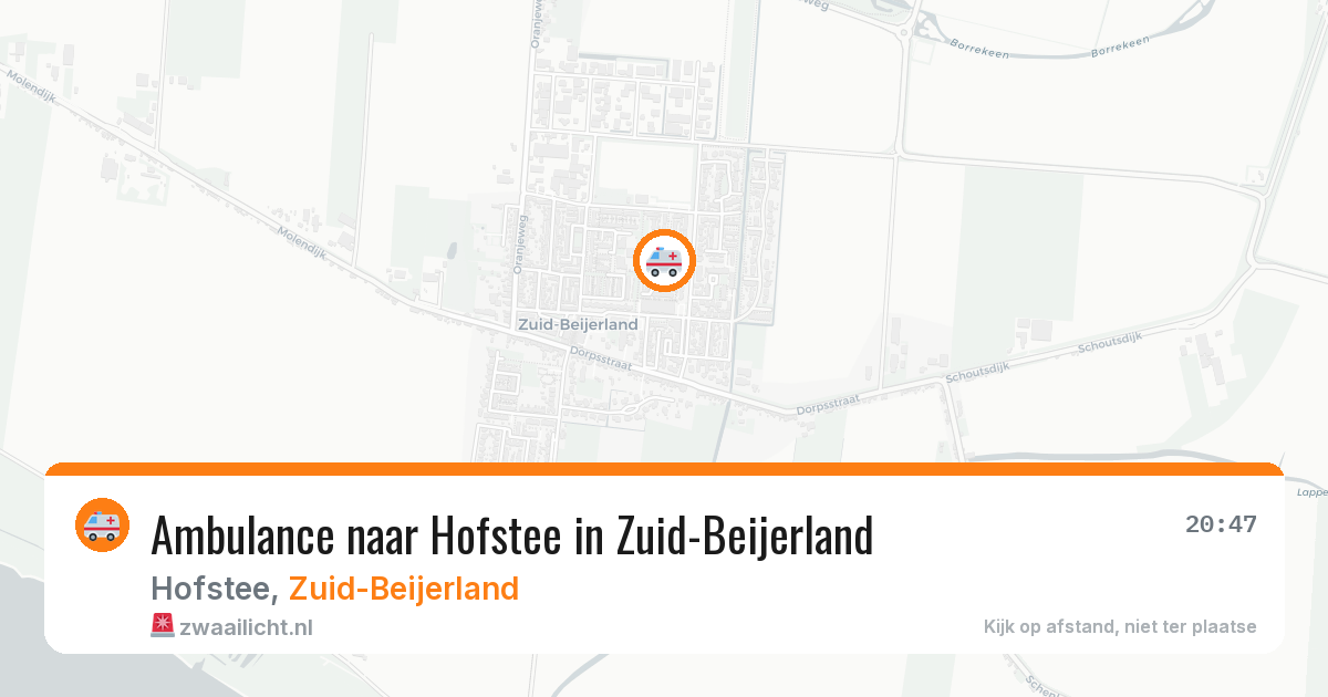 Ambulance naar Hofstee in Zuid-Beijerland — 31 mei 2026