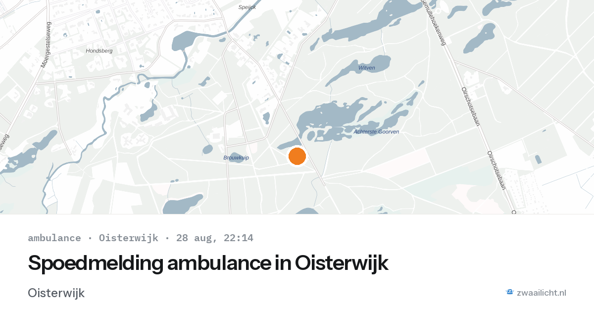 Spoedmelding ambulance in Oisterwijk — 28 aug 2026