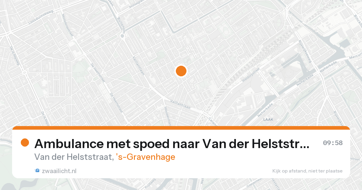 Ambulance met spoed naar Van der Helststraat in 's-Gravenhage — 25 aug 2026