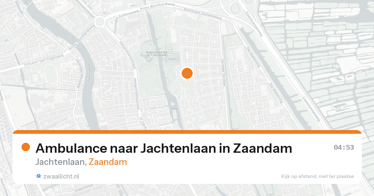 Ambulance naar Jachtenlaan in Zaandam — 26 aug 2026