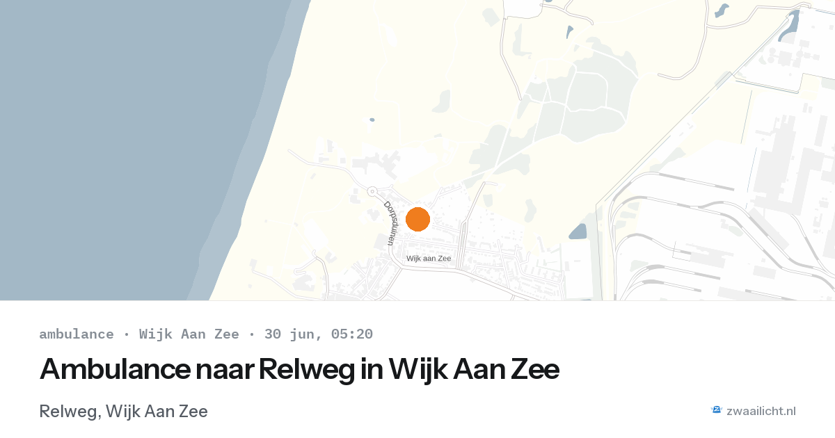 Ambulance naar Relweg in Wijk Aan Zee — 30 jun 2026