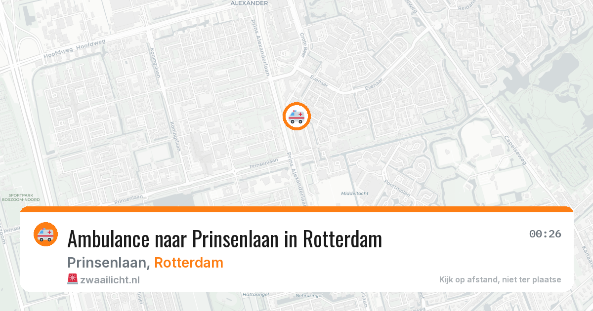 Ambulance naar Prinsenlaan in Rotterdam — 20 jun 2026