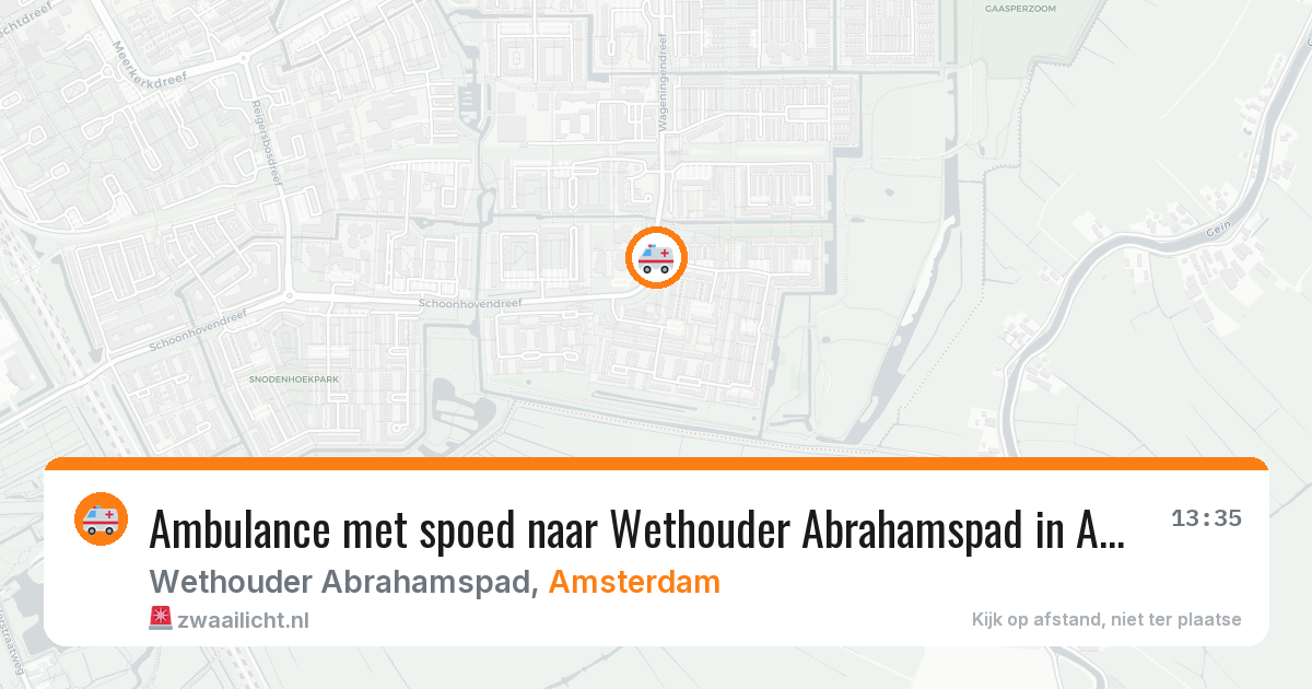 Ambulance met spoed naar Wethouder Abrahamspad in Amsterdam — 31 jul 2026