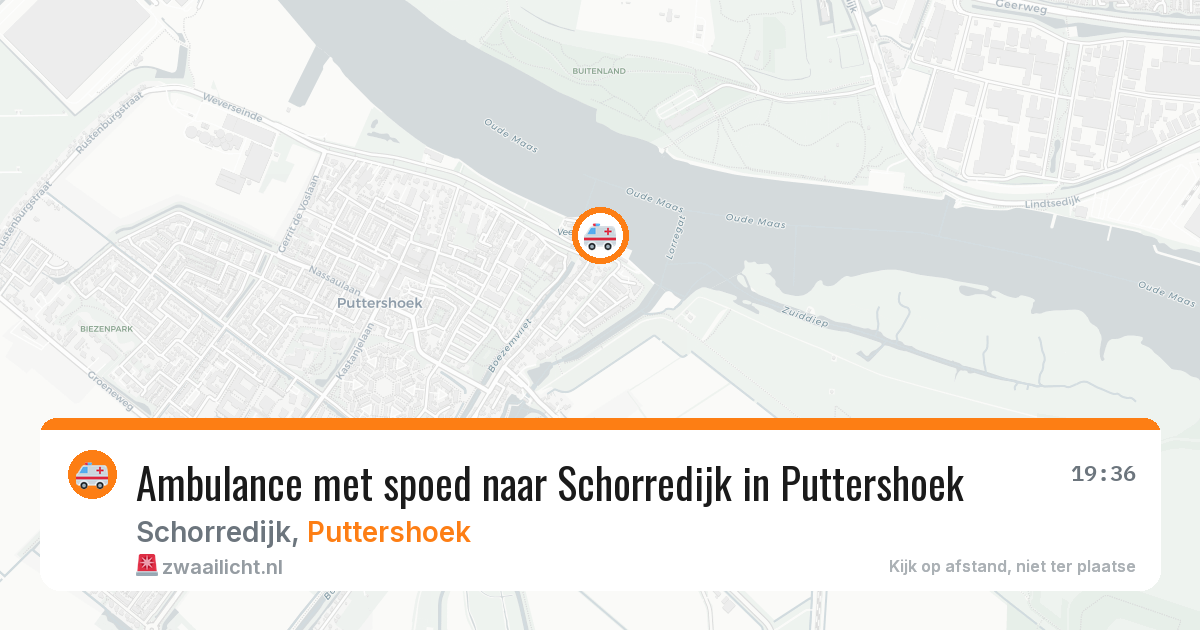Ambulance met spoed naar Schorredijk in Puttershoek — 15 mei 2026
