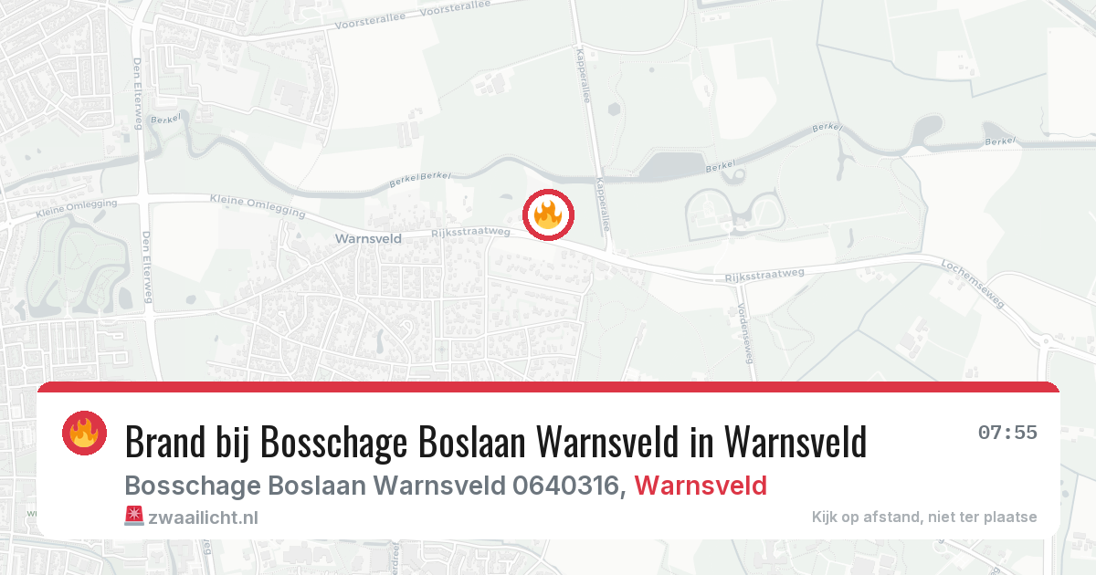 Brand bij Bosschage Boslaan Warnsveld in Warnsveld — 8 mei 2026