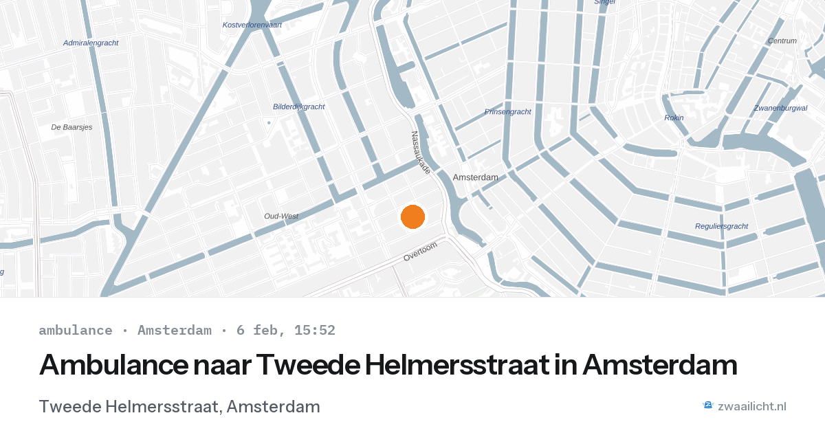 Ambulance naar Tweede Helmersstraat in Amsterdam — 6 feb 2026