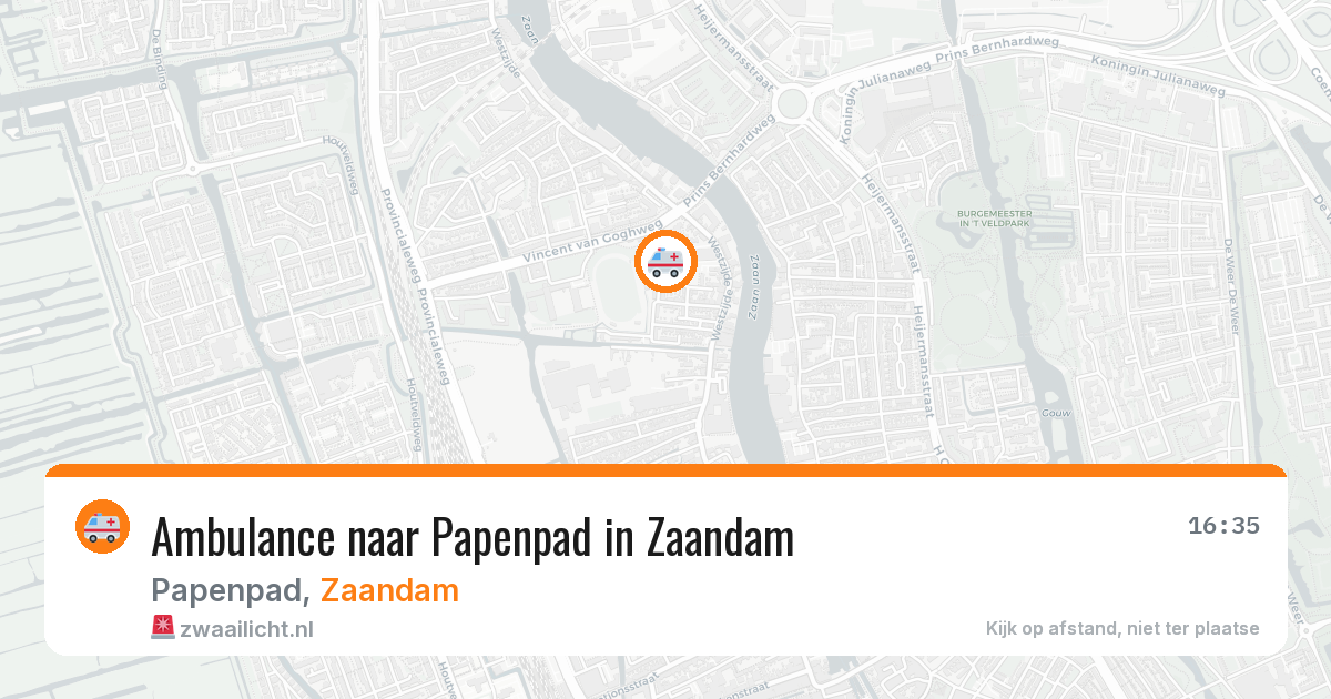 Ambulance naar Papenpad in Zaandam — 20 apr 2026