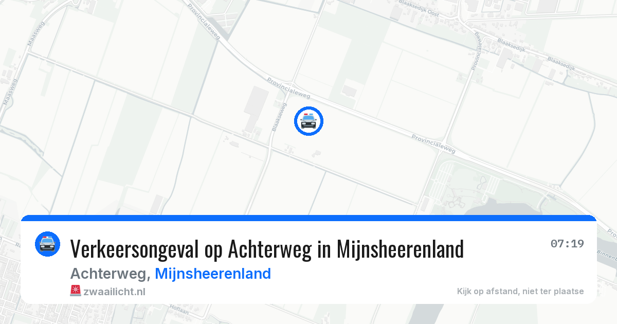 Verkeersongeval op Achterweg in Mijnsheerenland — 5 aug 2026