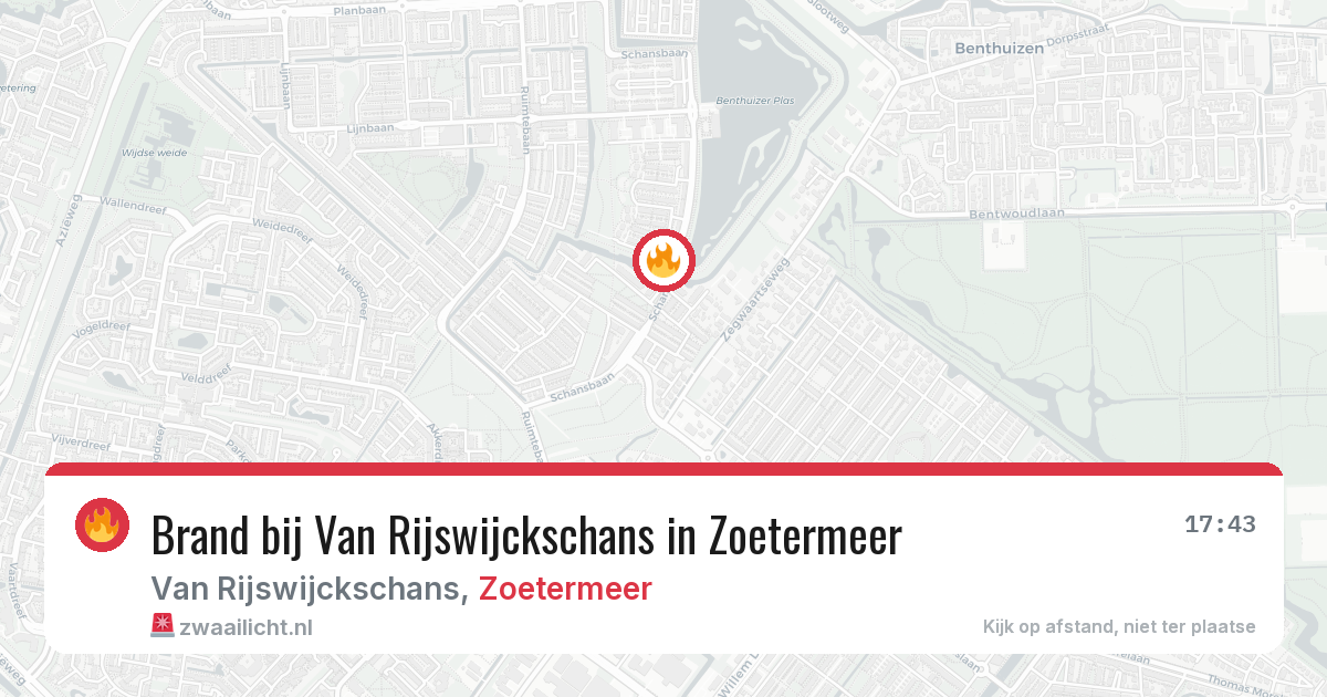 Brand bij Van Rijswijckschans in Zoetermeer — 11 aug 2026