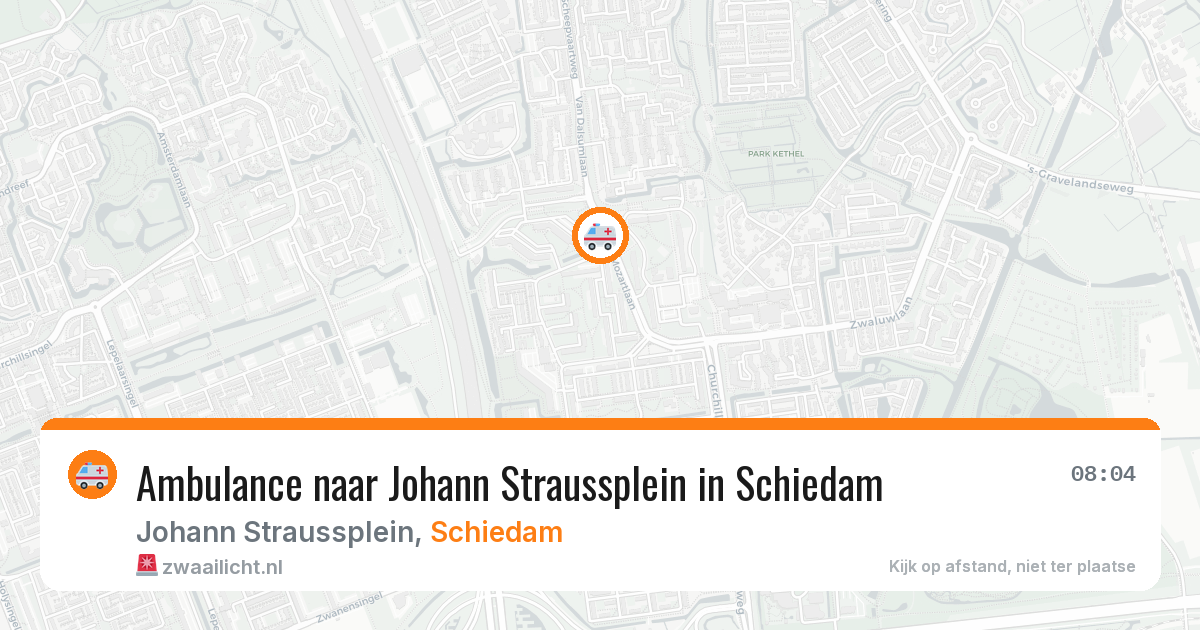 Ambulance naar Johann Straussplein in Schiedam — 19 jun 2026