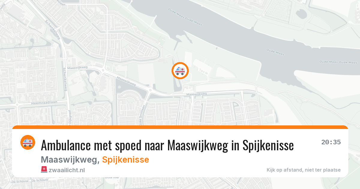 Ambulance met spoed naar Maaswijkweg in Spijkenisse — 16 mei 2026