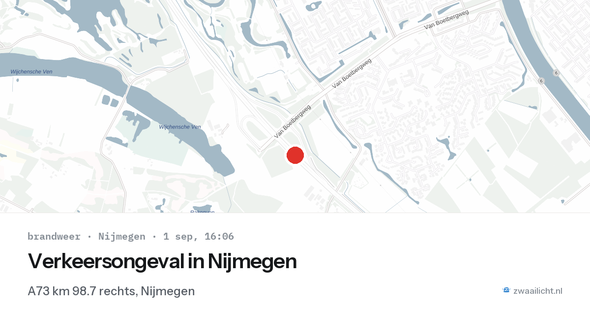 Verkeersongeval in Nijmegen — 1 sep 2026