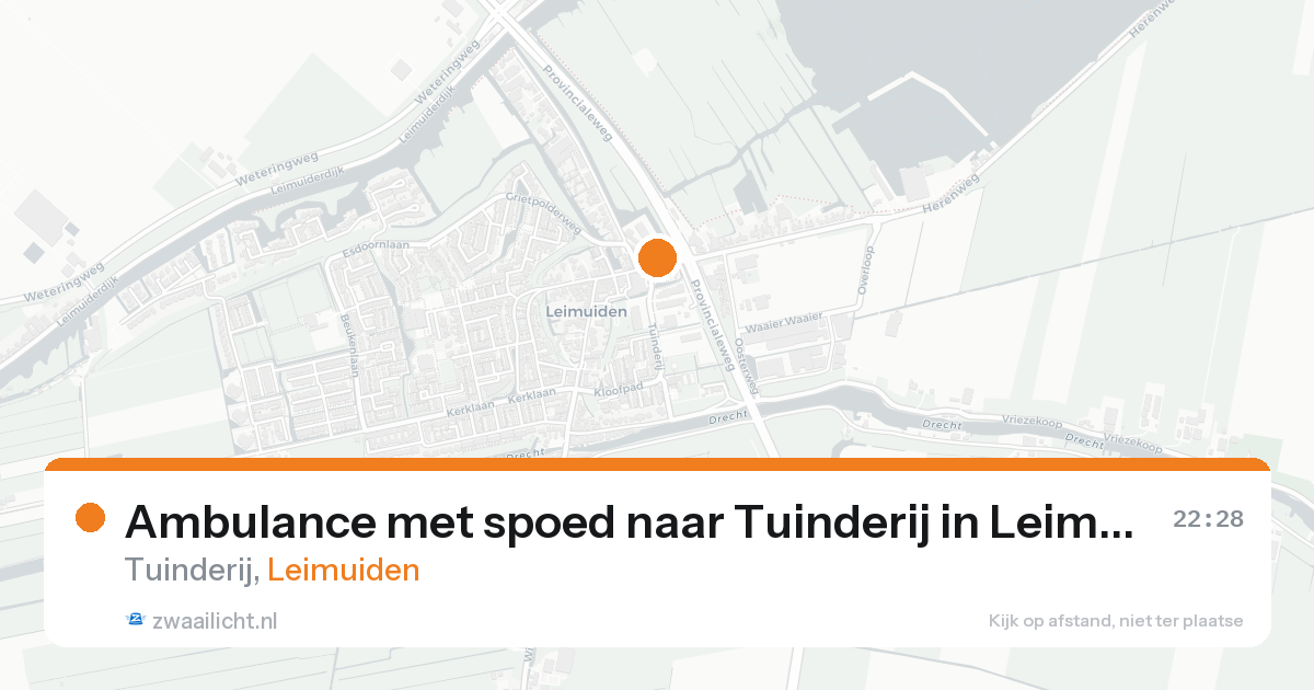 Ambulance met spoed naar Tuinderij in Leimuiden — 17 aug 2026