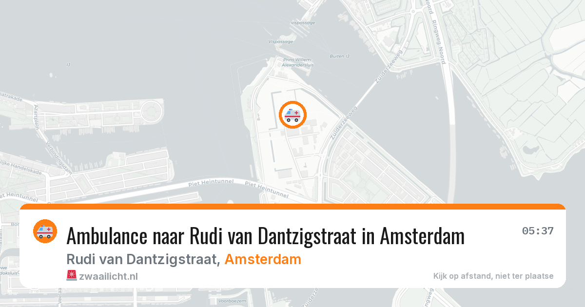 Ambulance naar Rudi van Dantzigstraat in Amsterdam — 15 mei 2026