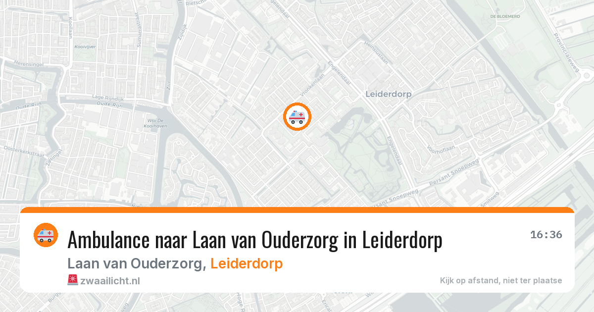 Ambulance naar Laan van Ouderzorg in Leiderdorp — 3 mei 2026