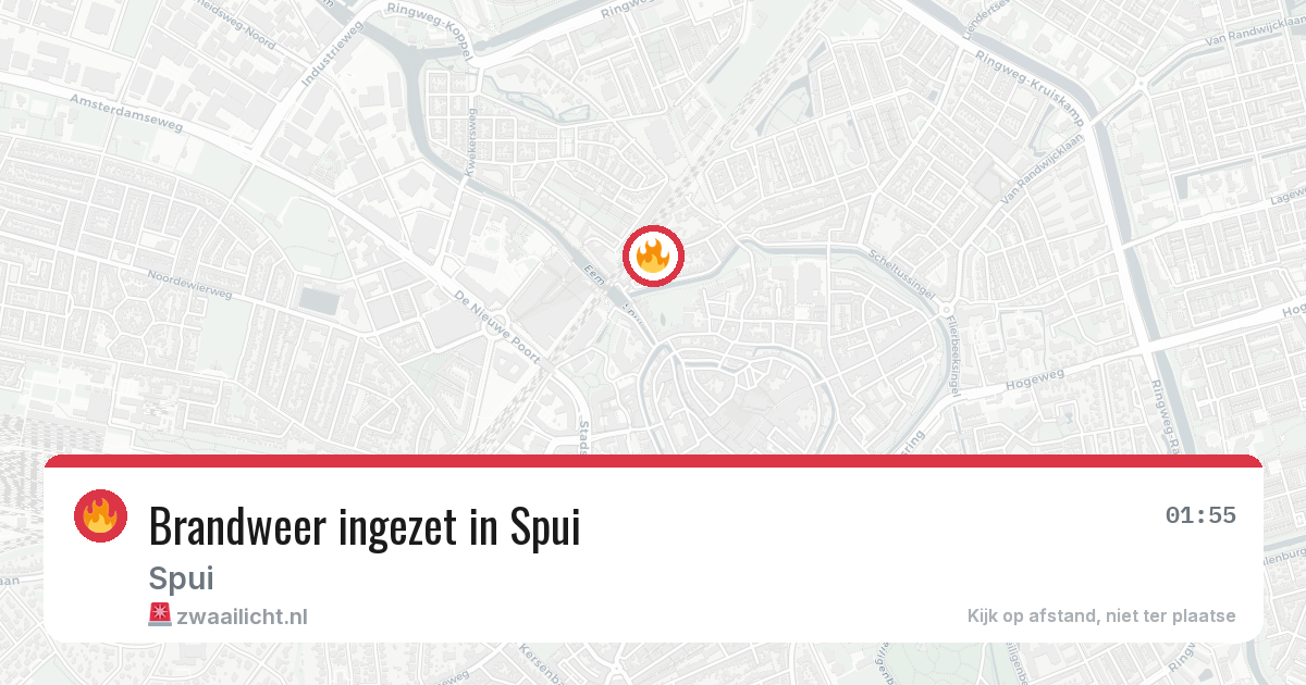 Brandweer ingezet in Spui — 30 jan 2026 | 🚨 Zwaailicht.nl
