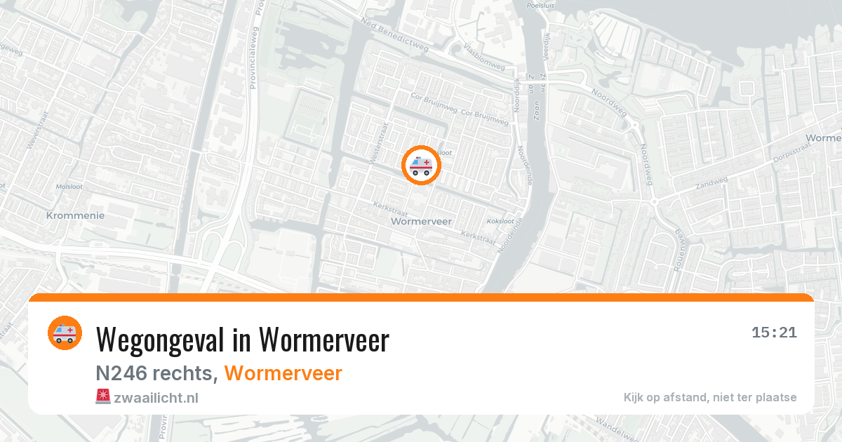 Wegongeval in Wormerveer — 22 apr 2026