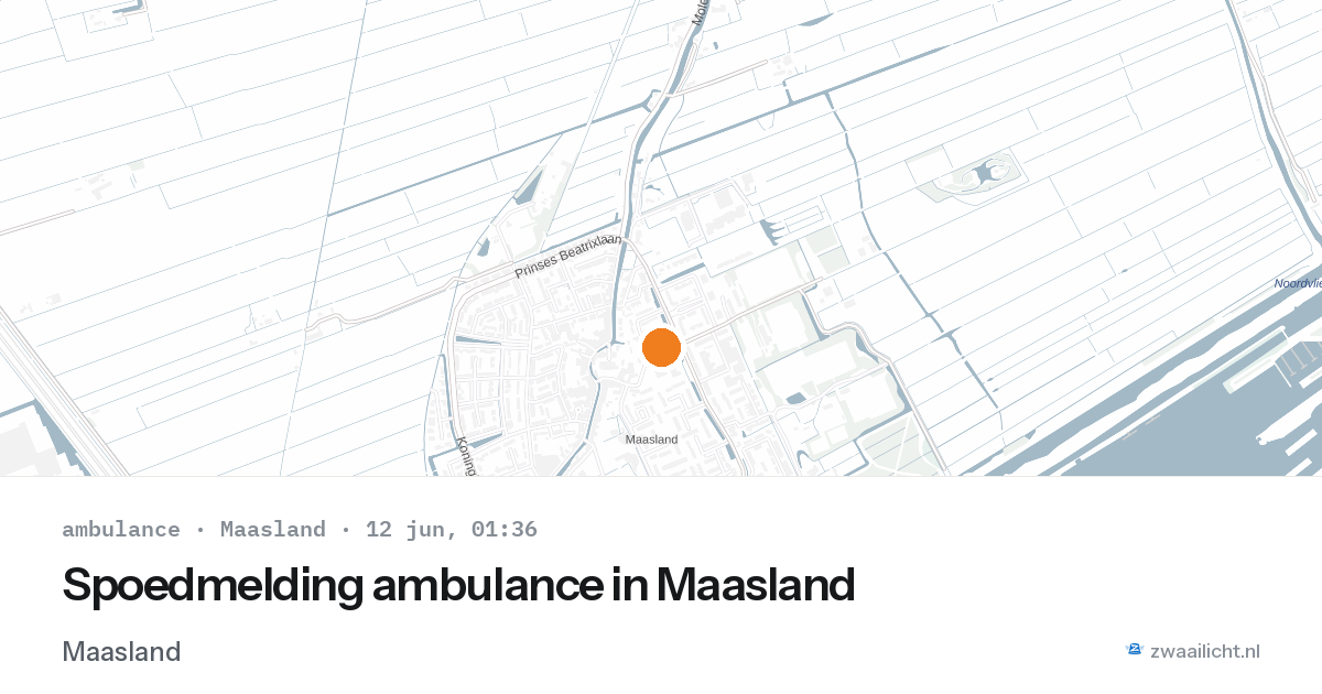 Spoedmelding ambulance in Maasland — 11 jun 2026