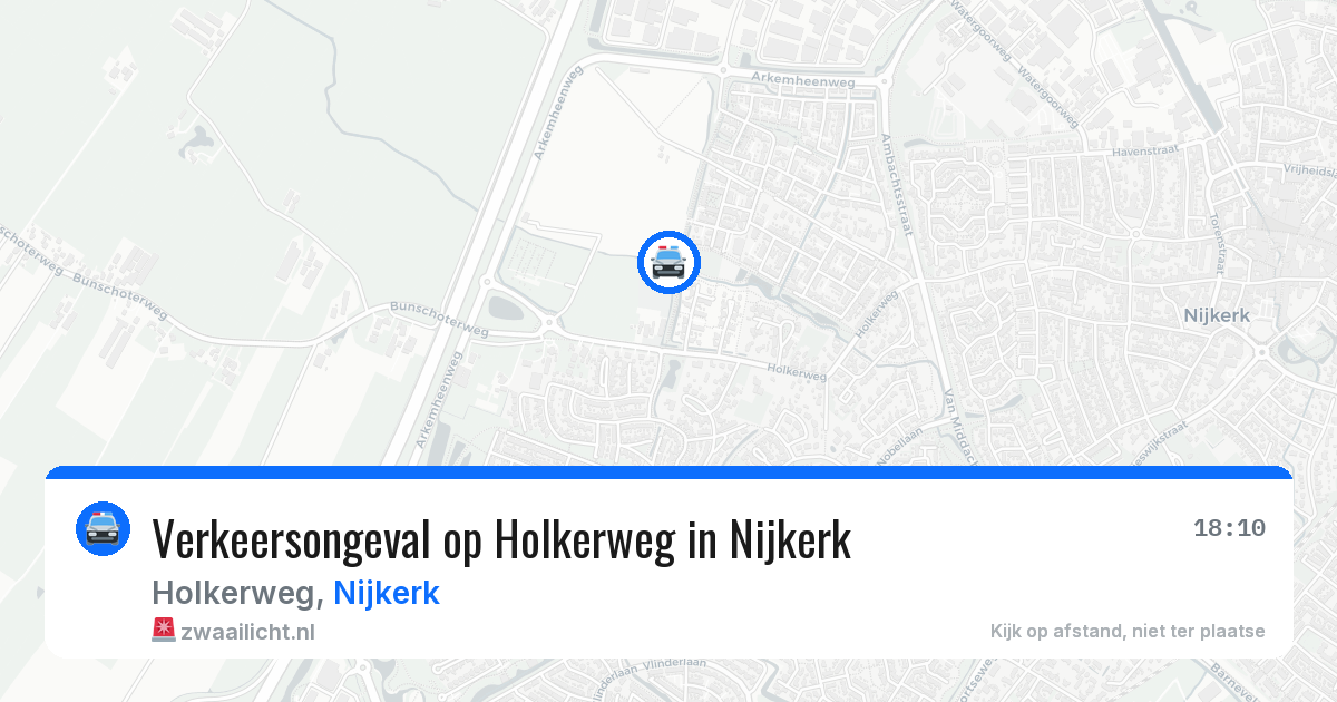 Verkeersongeval op Holkerweg in Nijkerk — 24 jan 2026