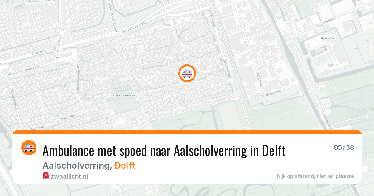 Ambulance met spoed naar Aalscholverring in Delft — 27 jan 2026