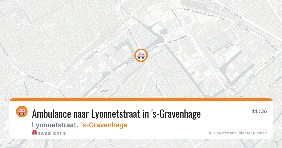 Ambulance naar Lyonnetstraat in 's-Gravenhage — 6 aug 2026