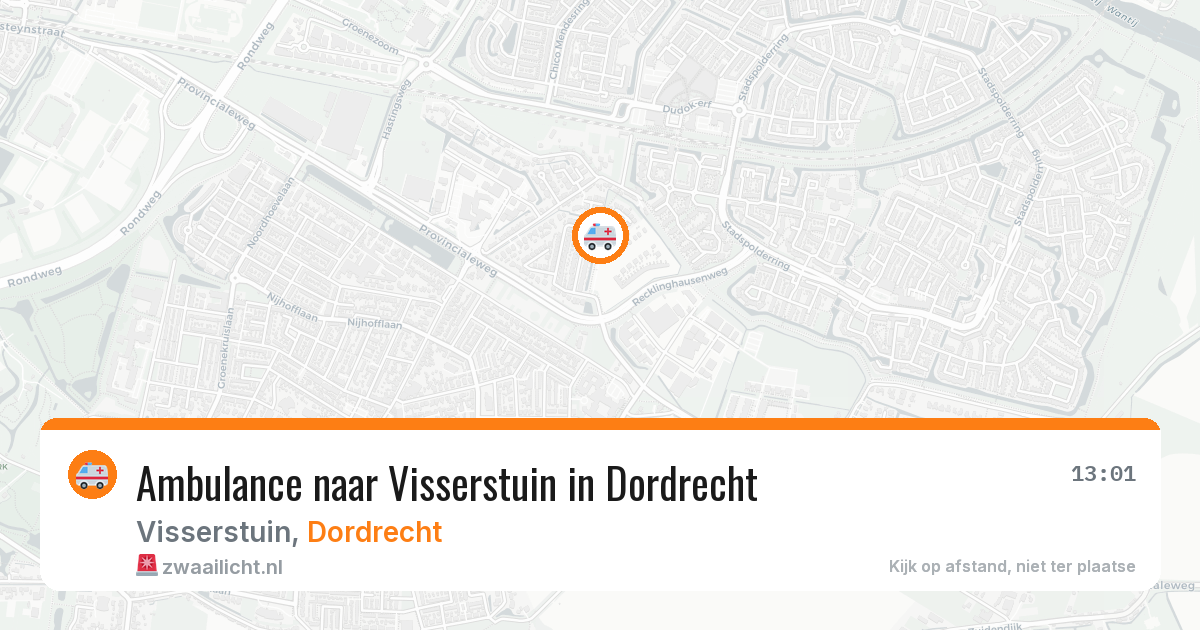 Ambulance naar Visserstuin in Dordrecht — 8 jul 2026