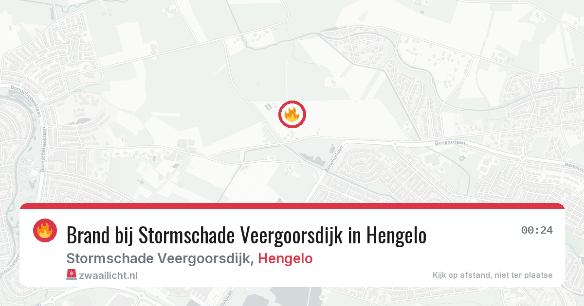 Brand bij Stormschade Veergoorsdijk in Hengelo — 19 jun 2026