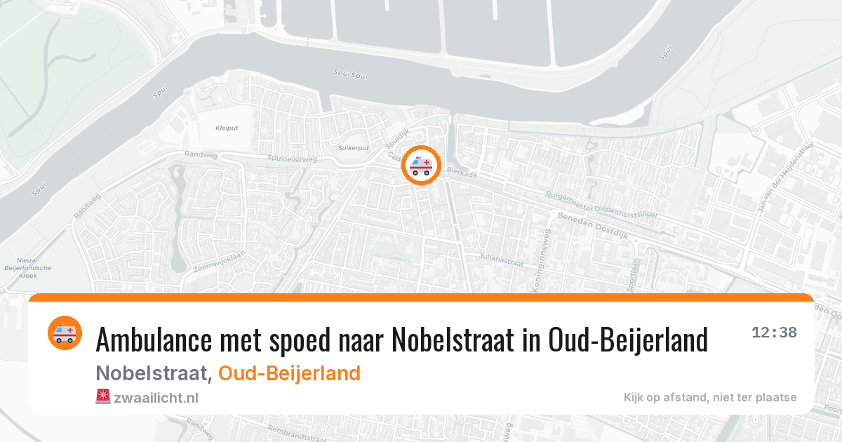 Ambulance met spoed naar Nobelstraat in Oud-Beijerland — 3 apr 2026